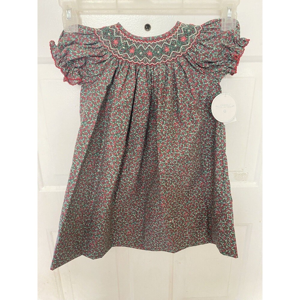 Edgehill Collection baby girl Smocked dress 24 months New